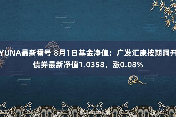 YUNA最新番号 8月1日基金净值：广发汇康按期洞开债券最新净值1.0358，涨0.08%