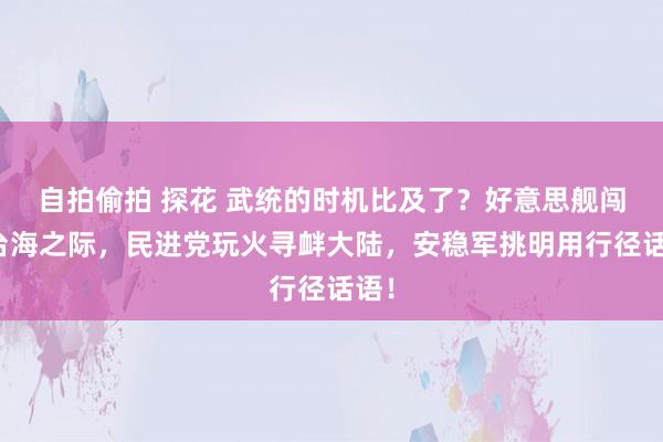 自拍偷拍 探花 武统的时机比及了？好意思舰闯入台海之际，民进党玩火寻衅大陆，安稳军挑明用行径话语！